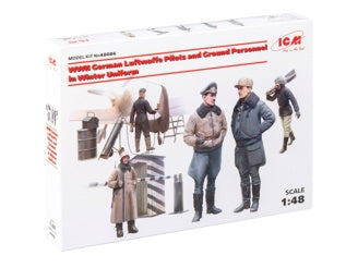 ICM WWII German Luftwaffe Pilots & Ground Personnel In Winter Uniform 5 Figures