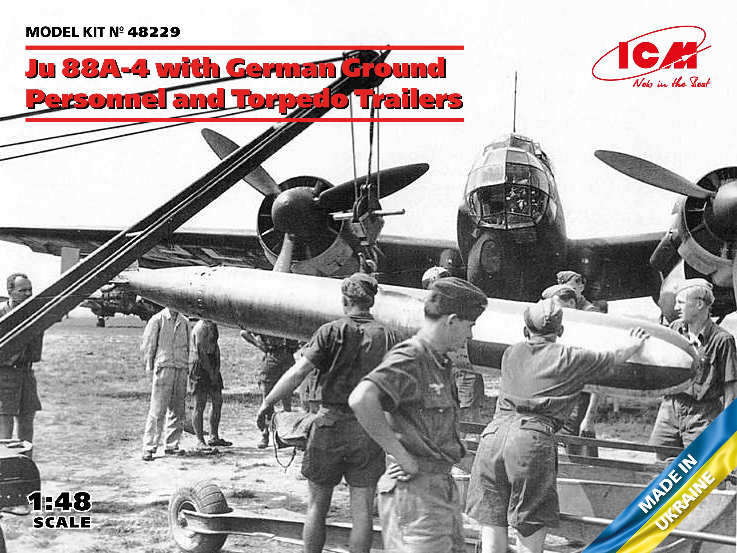 ICM 1:48 - Ju 88A-4 with German Personnel & Trailers
