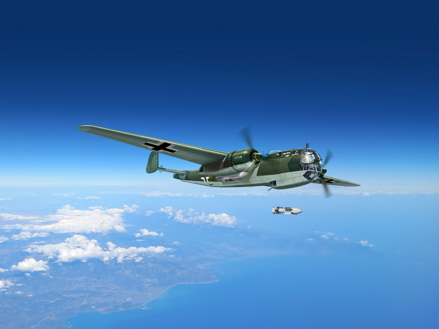 ICM Do 217K-2 With Gliding Bombs Fritz-X, Wwii German Bomber ICM48275