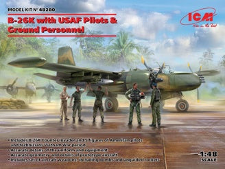 ICM B-26K with USAF Pilots & Ground Personnel (5 Figures)