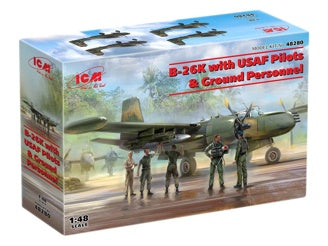 ICM B-26K with USAF Pilots & Ground Personnel (5 Figures)