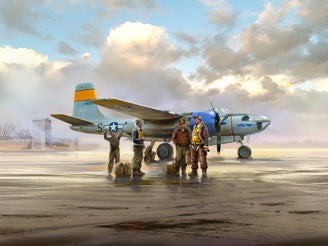 ICM A-26C-15 Invader with Pilots & Ground Personnel 5 Figures