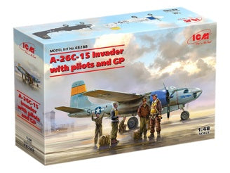 ICM A-26C-15 Invader with Pilots & Ground Personnel 5 Figures