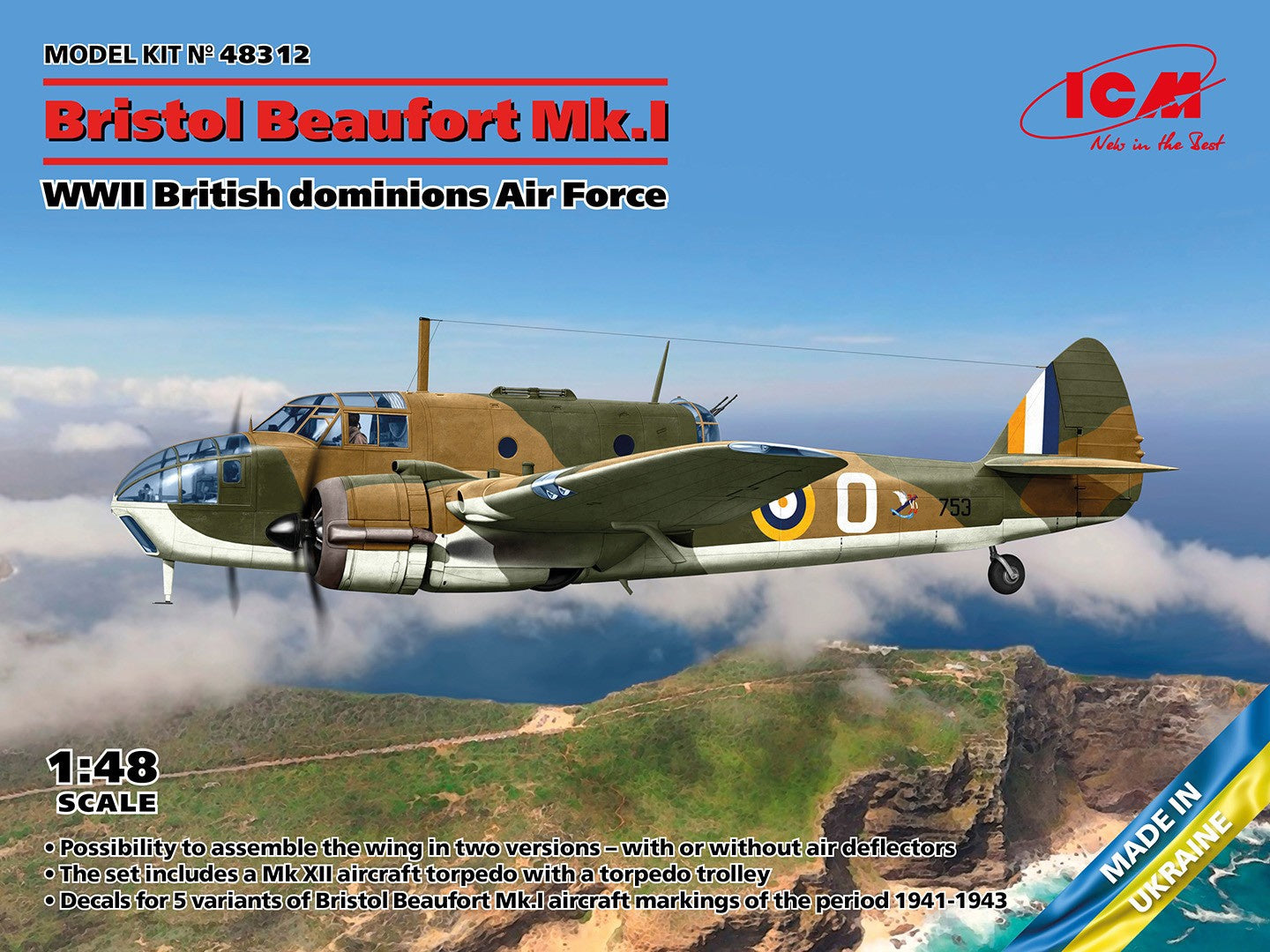 ICM 1/48 Bristol Beaufort Mk.Ia British Dominions Af 48312