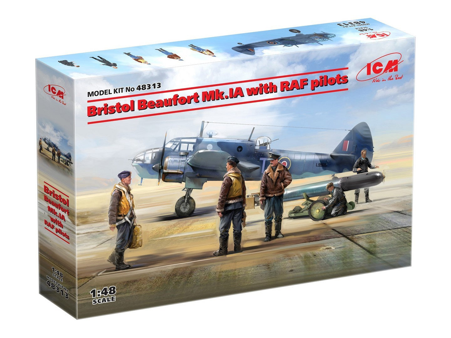 ICM 1/48 Bristol Beaufort Mk.Ia With RAF Pilots ICM48313