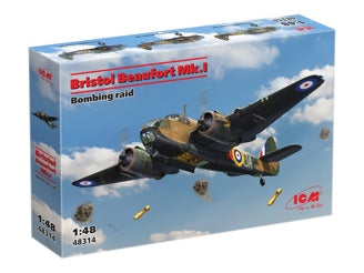 ICM Bristol Beaufort Mk.I Bombing Raid Plane