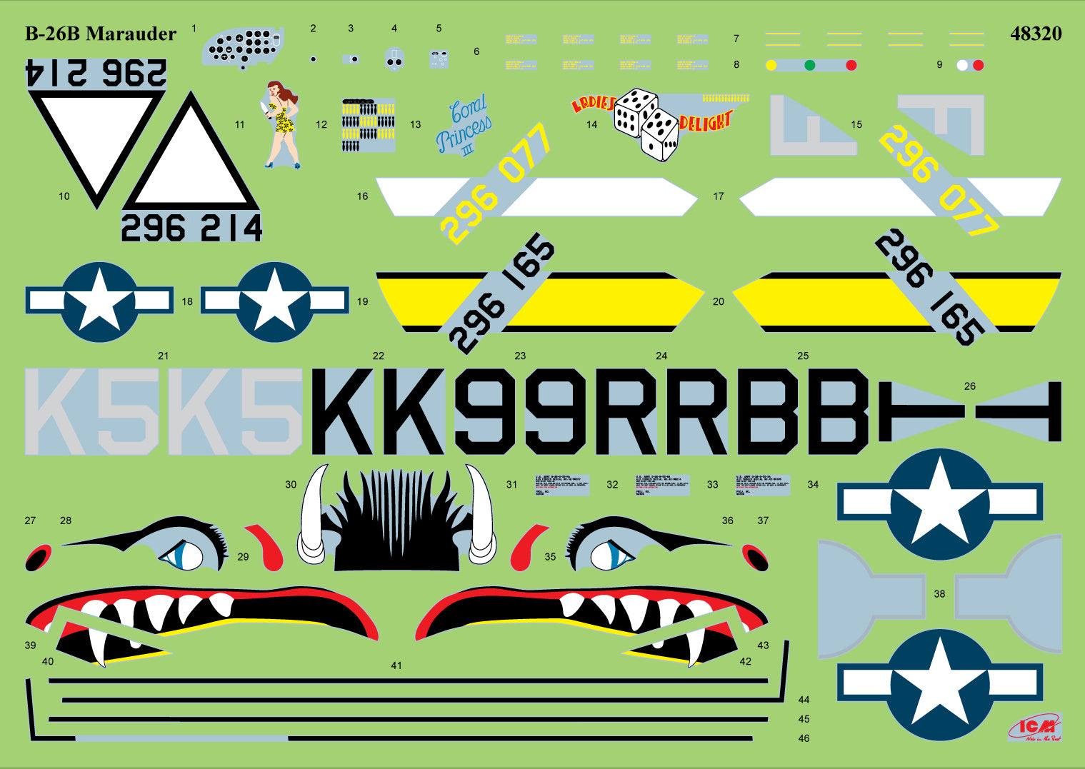 ICM 1/48 B-26B Marauder, Wwii American Bomber ICM48320