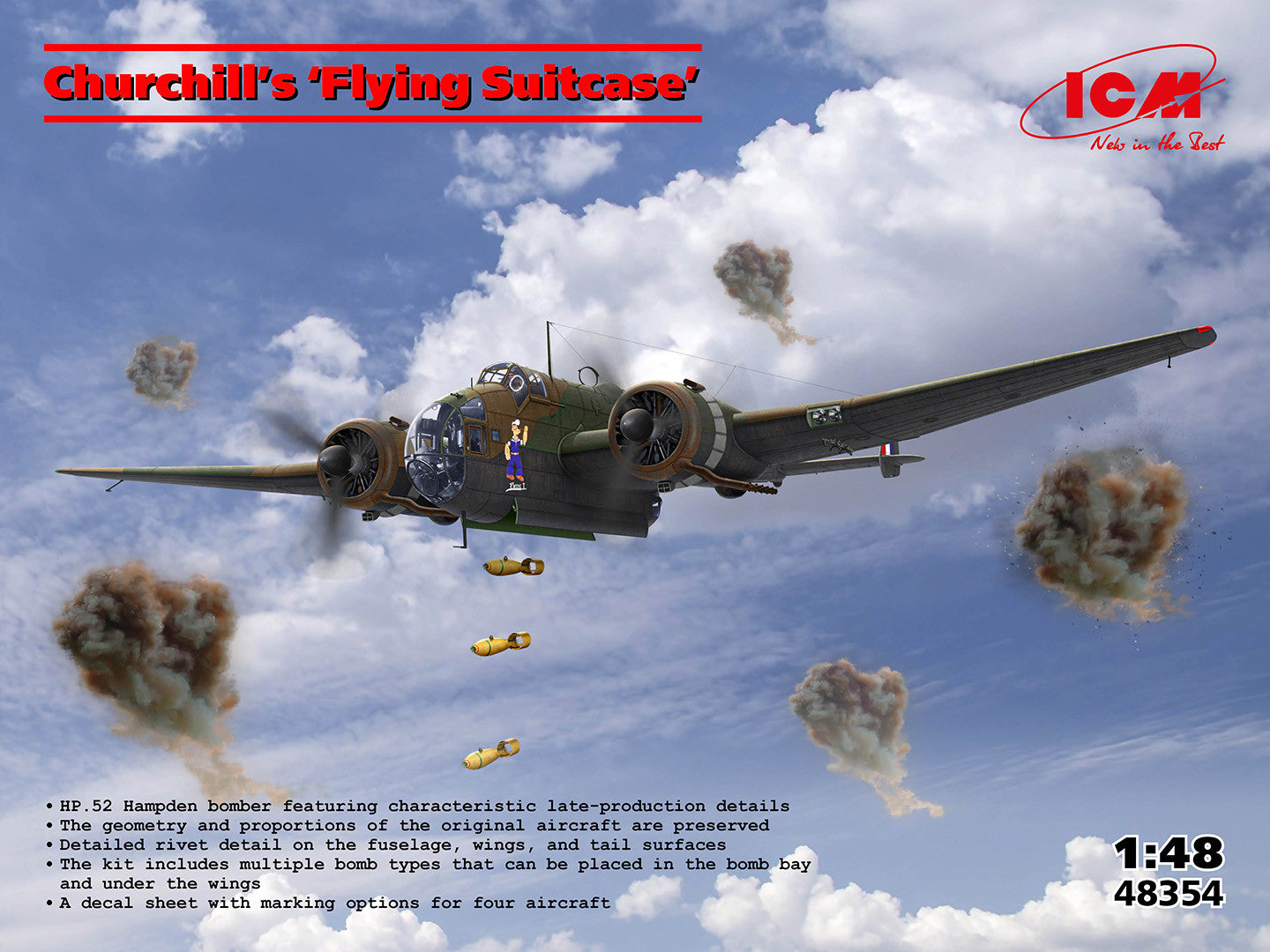 ICM Churchill's 'Flying Suitcase' HP.52 Hampden Bomber ICM48354