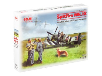 ICM Spitfire Mk.IX with RAF Pilots & Ground Personnel (7 Figures)