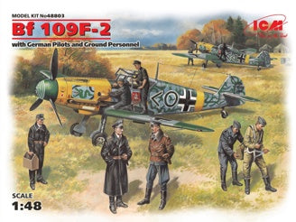 ICM Bf 109F-2 with German Pilots & Ground Personnel (7 Figures)