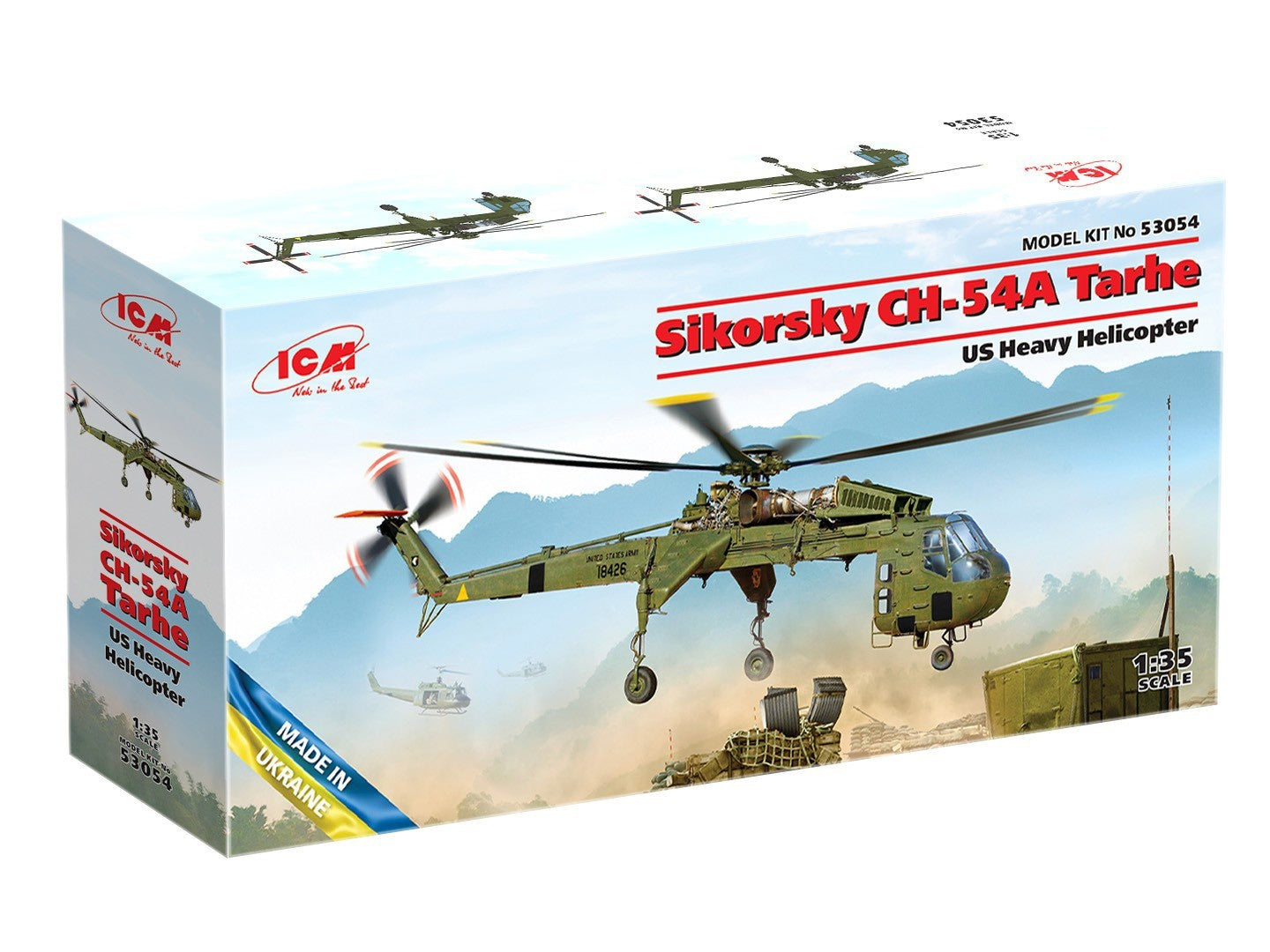 ICM 1/35 Sikorsky CH-54A Tarhe, US Heavy Helicopter 53054