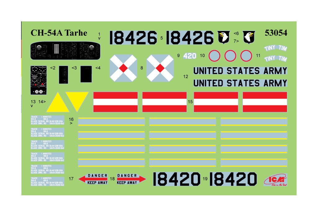 ICM 1/35 Sikorsky CH-54A Tarhe, US Heavy Helicopter 53054