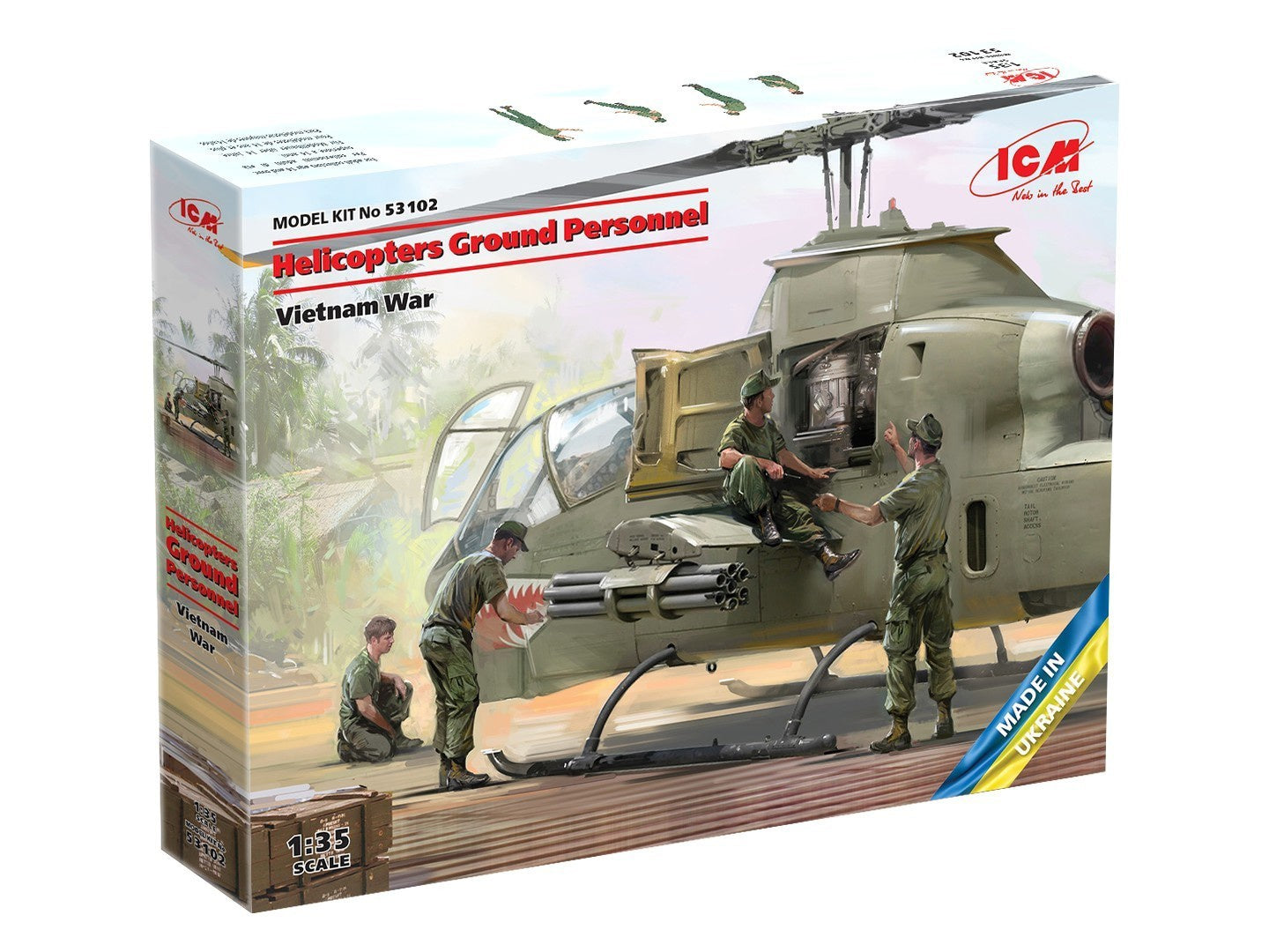 ICM 1/35 Helicopters Ground Personnel 53102 ICM53102