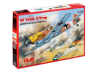 ICM Messerschmitt Bf 109E-7/Trop, WWII German Fighter Plane