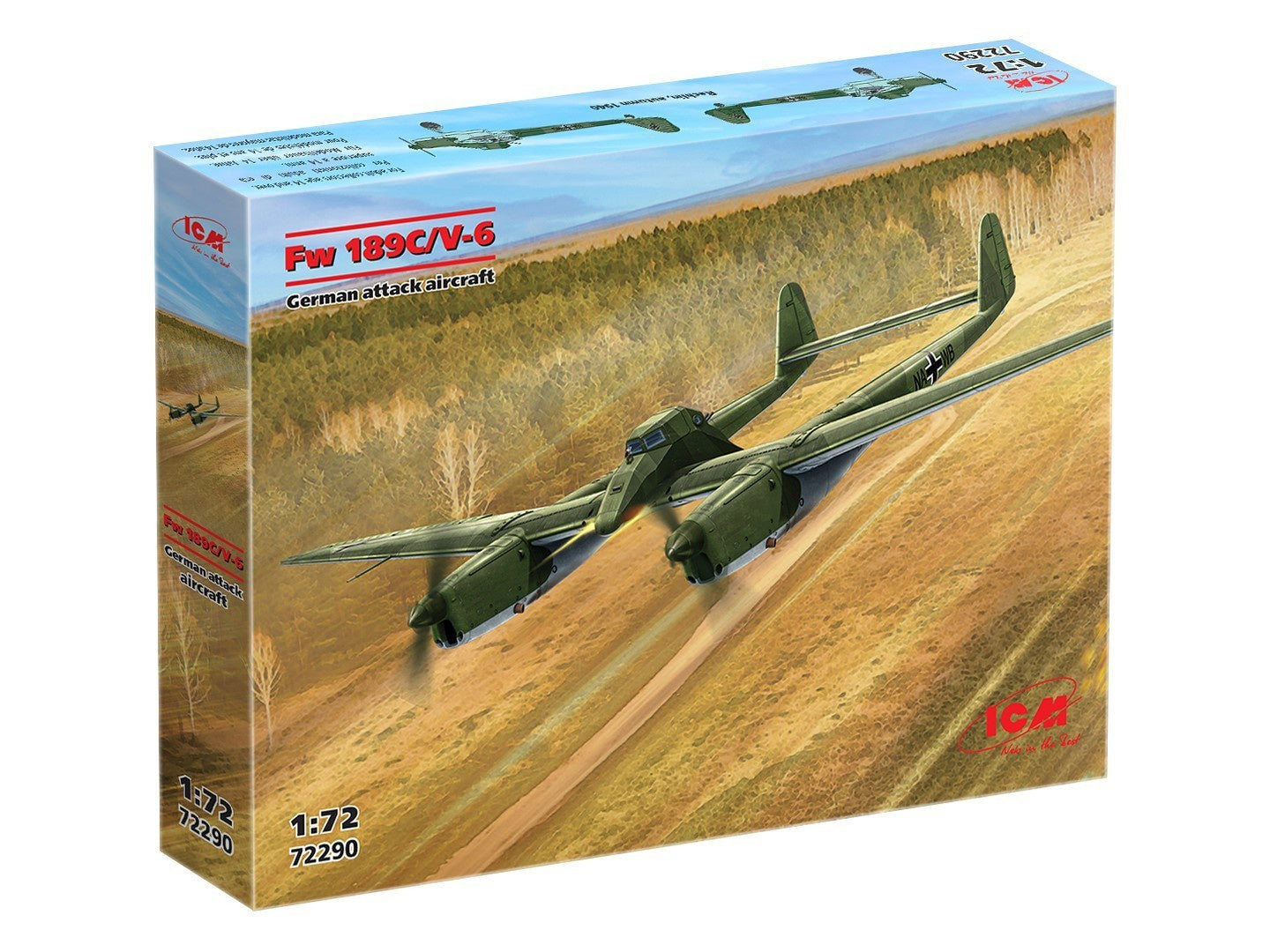ICM 1/72 Fw 189C/V-6, German attack aircraft 72290