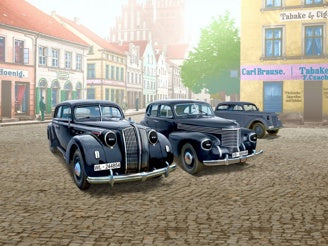 ICM Wehrmacht Personnel Cars, Kadett K38 Saloon, Kapitan Saloon, Admiral Saloon (Set of 3)