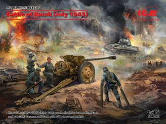 ICM Battle of Kursk Set (July 1943), T-34-76 (Early 1943), Pak 36(r) with 4 Crew Figures