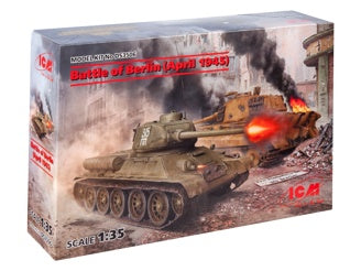 ICM Battle of Berlin Set (April 1945) with T-34-85 & King Tiger Tanks