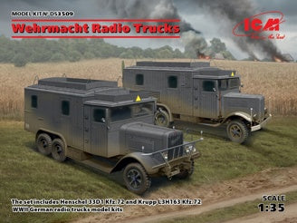 ICM Wehrmacht Radio Trucks (Henschel 33D1 Kfz.72, Krupp L3H163 Kfz.72)