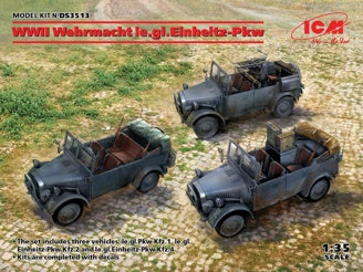 ICM WWII Wehrmacht le.gl.Einheitz-Pkw Cars (Set of 3)