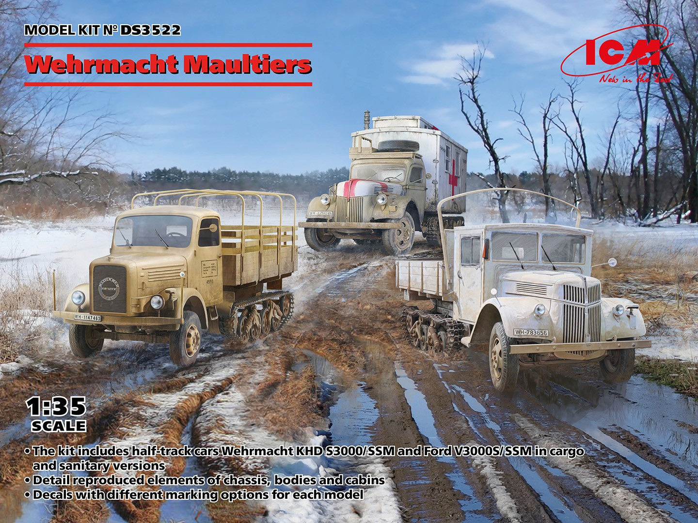 ICM 1/35 Wehrmacht Maultiers Ds3522 ICMDS3522