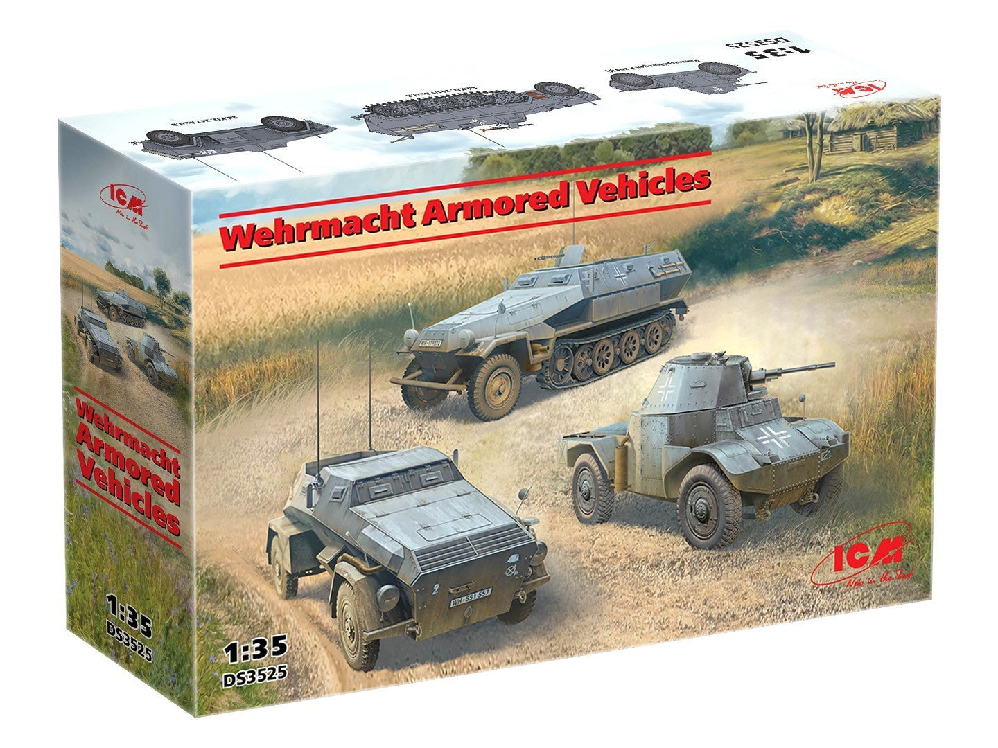 ICM 1:35 -Wehrmacht Armored Vehicles - ICMDS3525