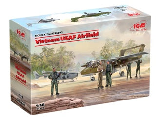 ICM Vietnam USAF Airfield Set (0-2A, OV-10A Aircraft & 5 Figures)