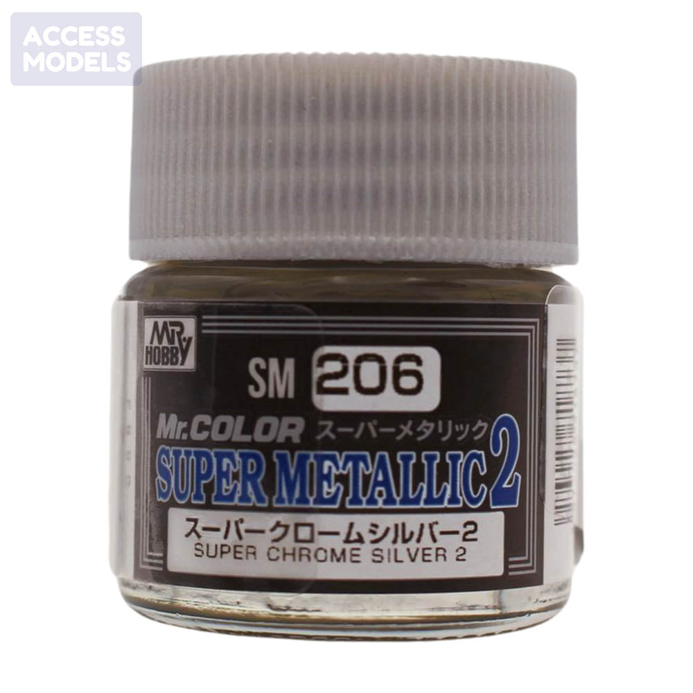 Mr Hobby Mr Color Super Metallic Ii 10Ml Sm-206 Super Chrome Silver Ii