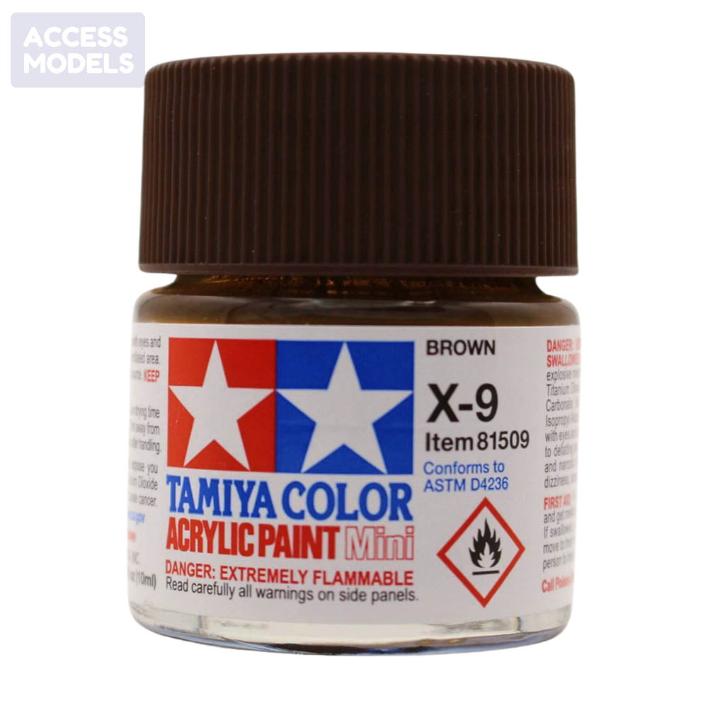 Tamiya Acrylic Paints 10Ml X9 Brown