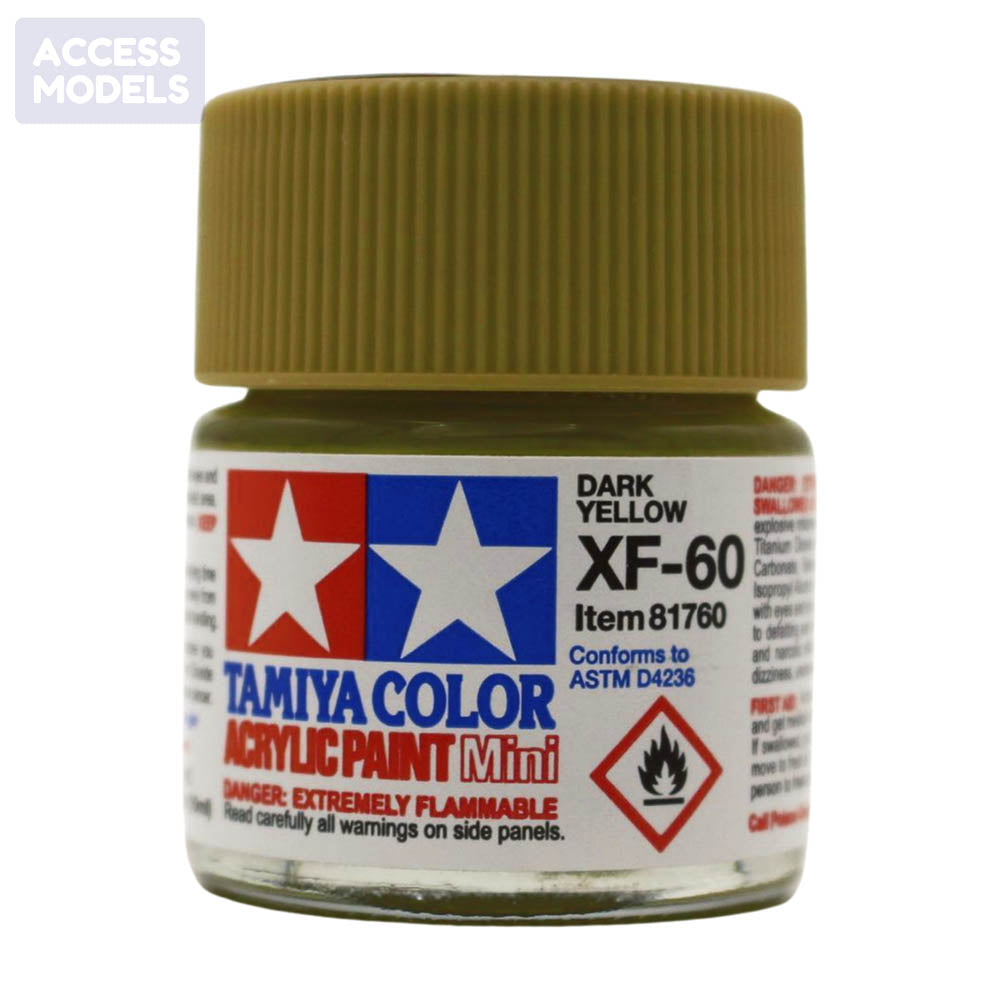 Tamiya Acrylic Paints 10Ml Xf60 Dark Yellow
