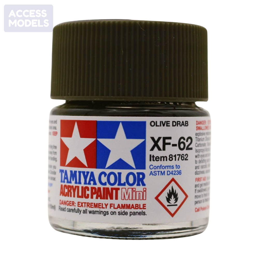 Tamiya Acrylic Paints 10Ml Xf62 Olive Drab