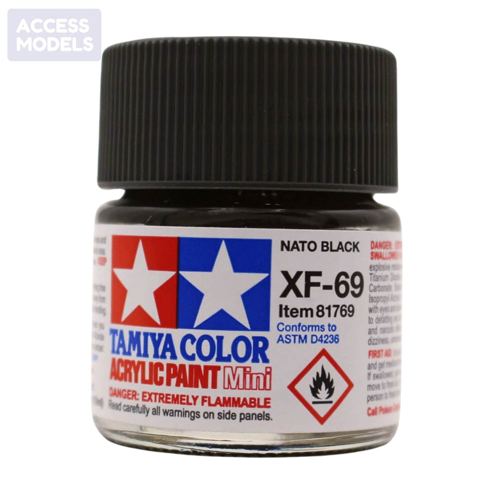 Tamiya Acrylic Paints 10Ml Xf69 Nato Black