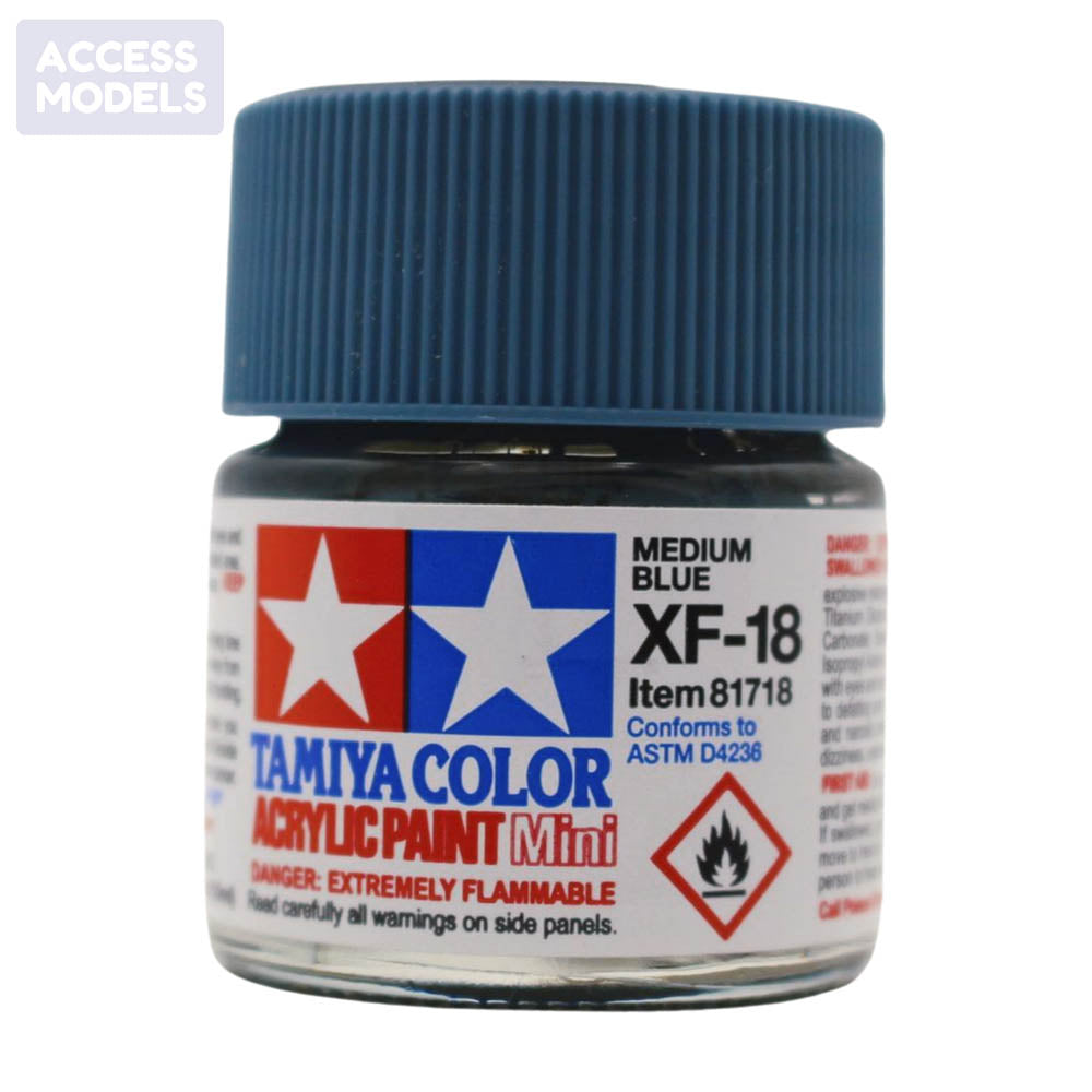 Tamiya Acrylic Paints 10Ml Xf18 Medium Blue