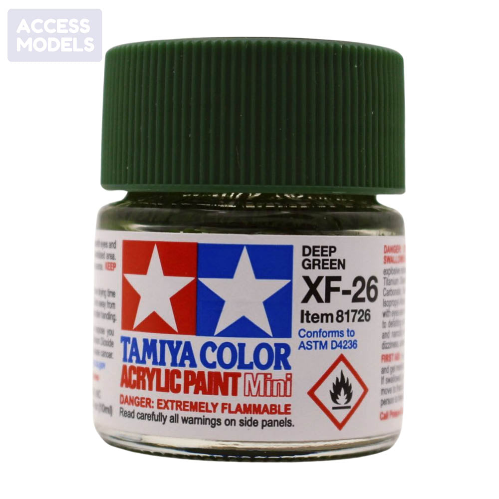 Tamiya Acrylic Paints 10Ml Xf26 Deep Green