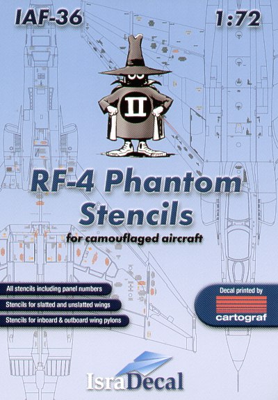 McDonnell RF-4C Phantom and McDonnell RF-4E Phantom complete stencil data for one camouflaged aircraft 1:72 Scale