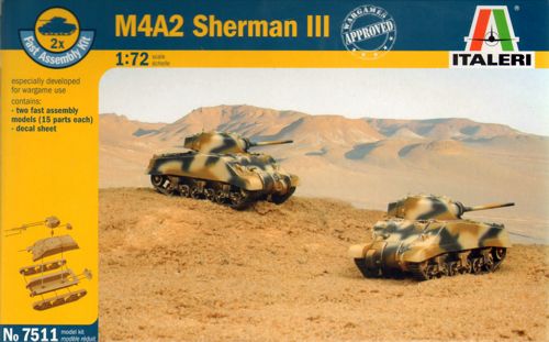 M4A2 Sherman III includes 2 snap together vehicles