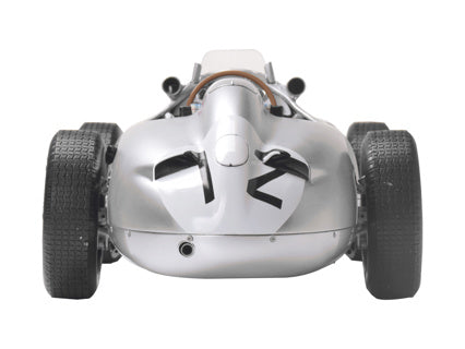 Mercedes-Benz W196 R model kit front view showcasing detailed design and authentic specifications.