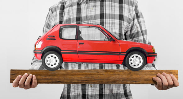 Red Peugeot 205 1.9 GTI 1/8 Scale Full Metal Kit
