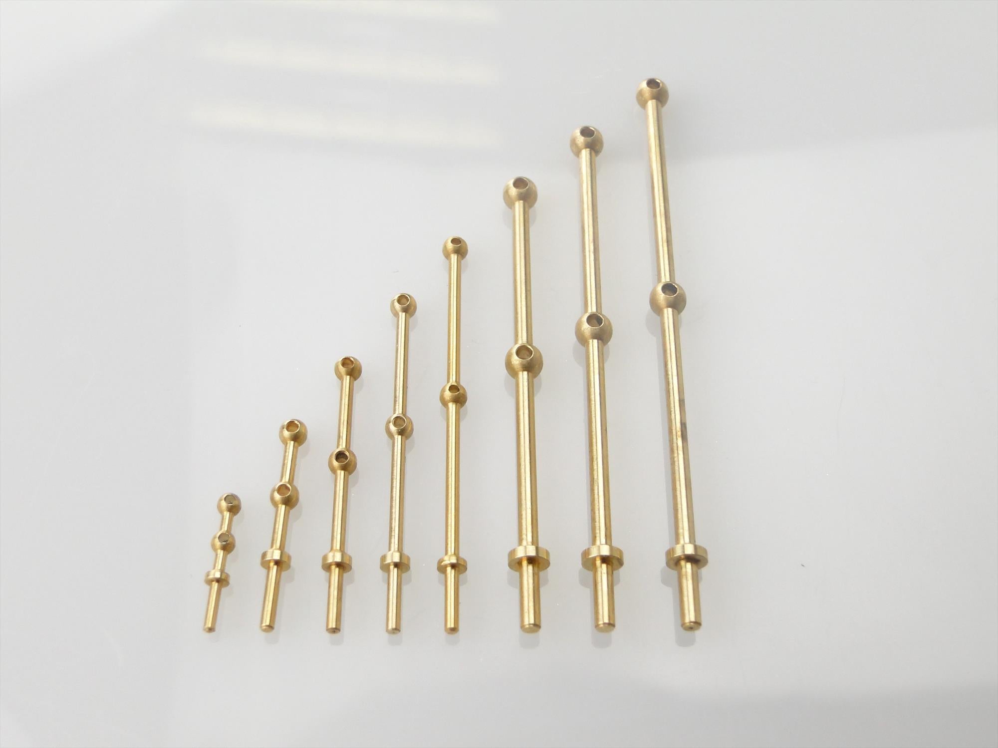 2 Hole Stanchion, Brass 35mm (Pk10)