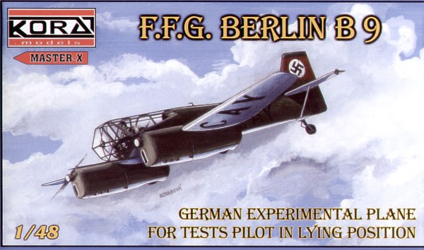 F.F.G. Berlin B 9 German experimental plane for test pilots in lying/prone position