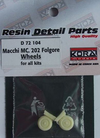 Macchi C.202 'Folgore' Wheels (designed to be used with Hasegawa, Hobby 2000, Italeri and Supermodel kits)
