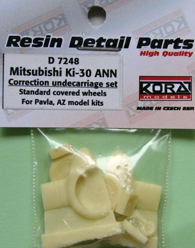 Mitsubishi Ki-30 'Ann' Correction undercarriage set standard covered wheels (designed to be used with Pavla and AZ Model kits)