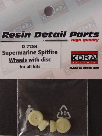 Wheels with disc for Supermarine Spitfire (designed to be used with all kits)