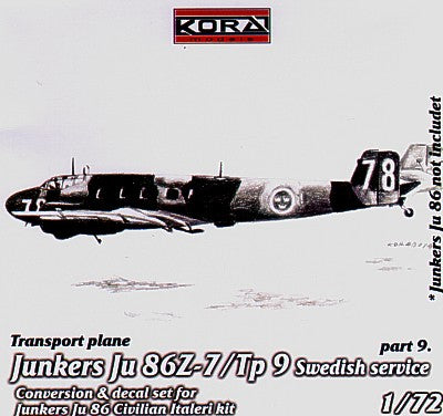 Junkers Ju-86Z-7/Tp 9 Swedish service Part 9 (designed to be used with Italeri kits)
