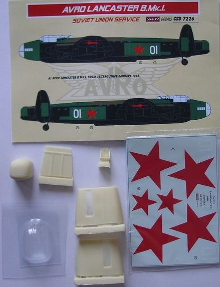 Avro Lancaster B.I/III Soviet Union Service Detail set and Decal (designed to be used with Hasegawa kits)