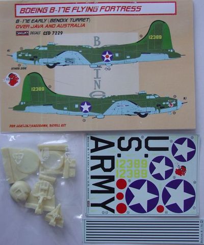 Boeing B-17E Flying Fortress Detail set & decal (US Army) II. (designed to be used with Academy, Hasegawa and Revell kits)
