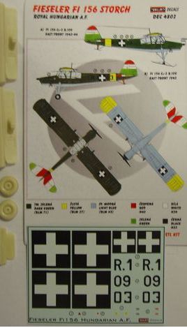 Fieseler Fi-156C 'Storch' Royal Hungarian Air Force with skis and wheels (designed to be used with Esci and Tamiya kits)
