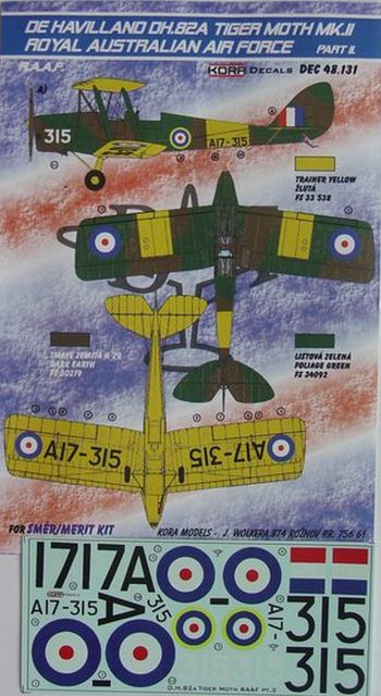de Havilland DH.82A Tiger Moth Mk.II (RAAF) (designed to be used with SMER and now can be used with Airfix 2019 release kits) part II