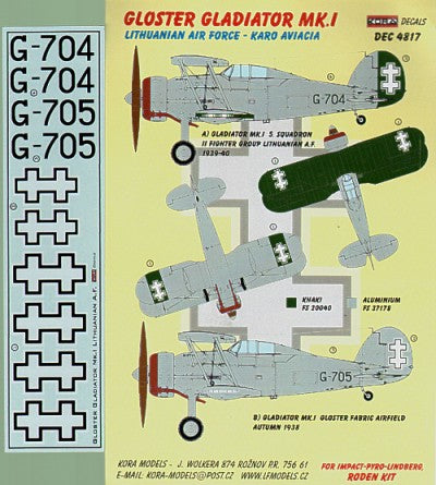 Gloster Gladiator Mk.I in Lithuanian Air Force service