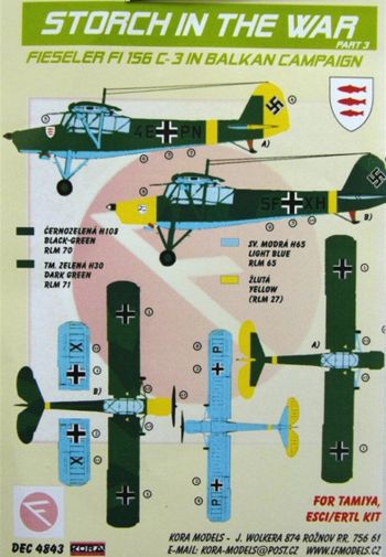 Fieseler Fi-156C-3 Luftwaffe in the Balkan Campaign